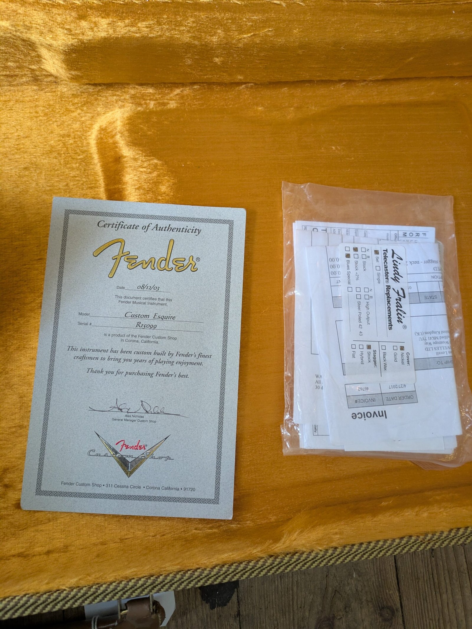 Fender Custom Shop Esquire Relic 2003 #R15099 (telecaster mod, Lindy Fralin pickups) - Image 7