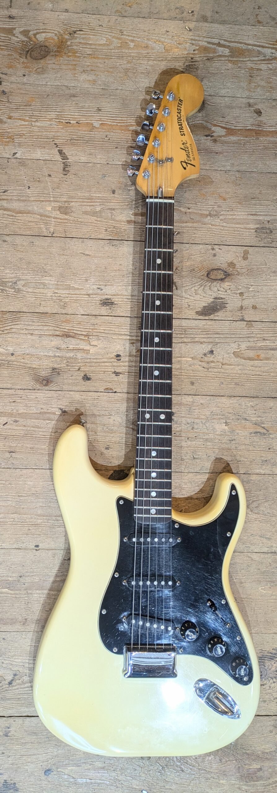 Fender Stratocaster Hardtail/Non term Olympic White Rosewood board (1979)