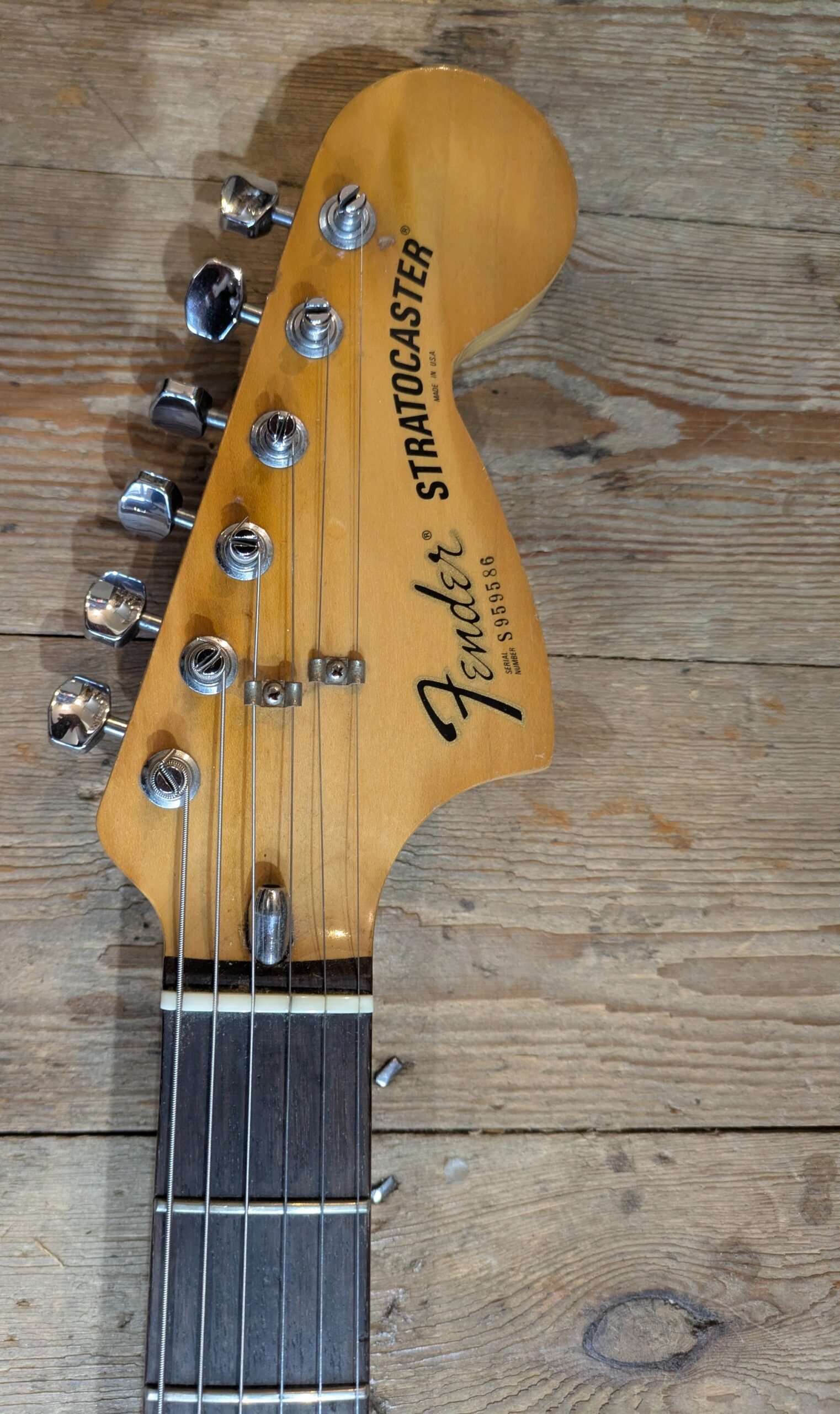 Fender Stratocaster Hardtail/Non term Olympic White Rosewood board (1979) - Image 3